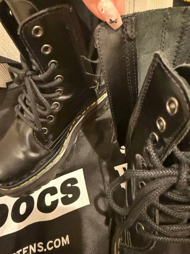 Dr.Martens ジェイドンダブルソールサイドジップ厚底レースアップレザー