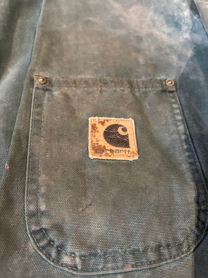 90's carhartt ミシガンチョアコート　ボロの美学　鬼フェード