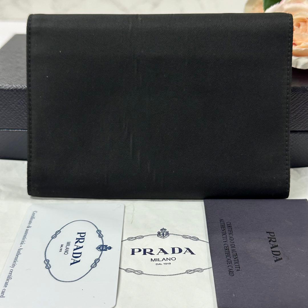 新品同様‼️ プラダ　PRADA 財布　折り財布　ナイロン　三角ロゴ