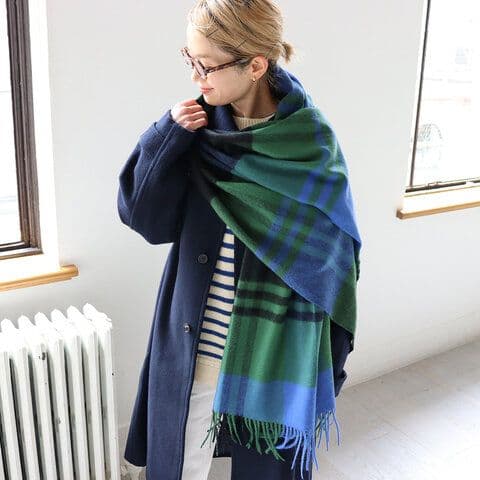 TWEEDMILL/ツイードミル　 チェックストール レディース