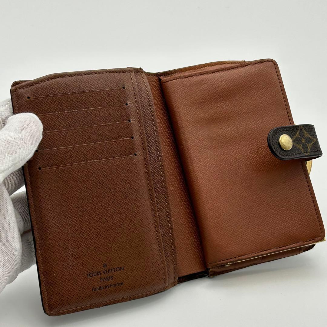 ルイ ヴィトン モノグラム ポルト モネ ヴィエノワ がま口　折り財布