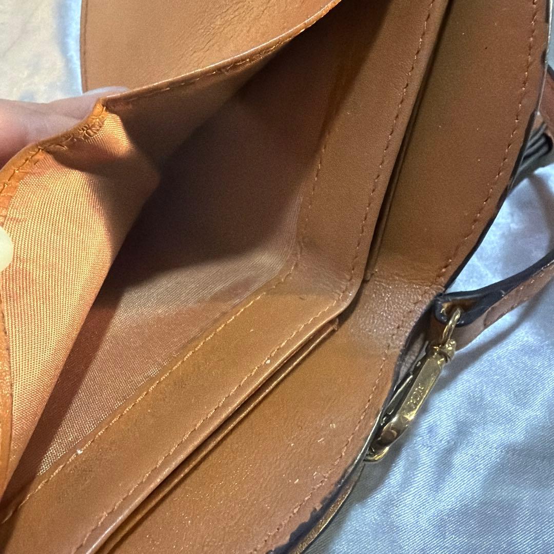 MCM mcm ウォレットチェーン 財布 ブラウン