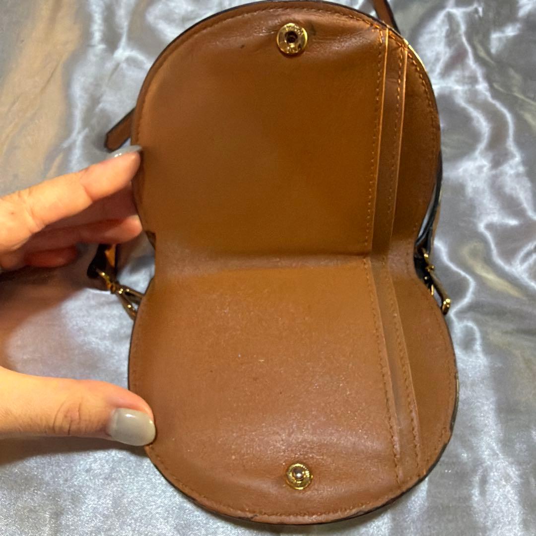 MCM mcm ウォレットチェーン 財布 ブラウン