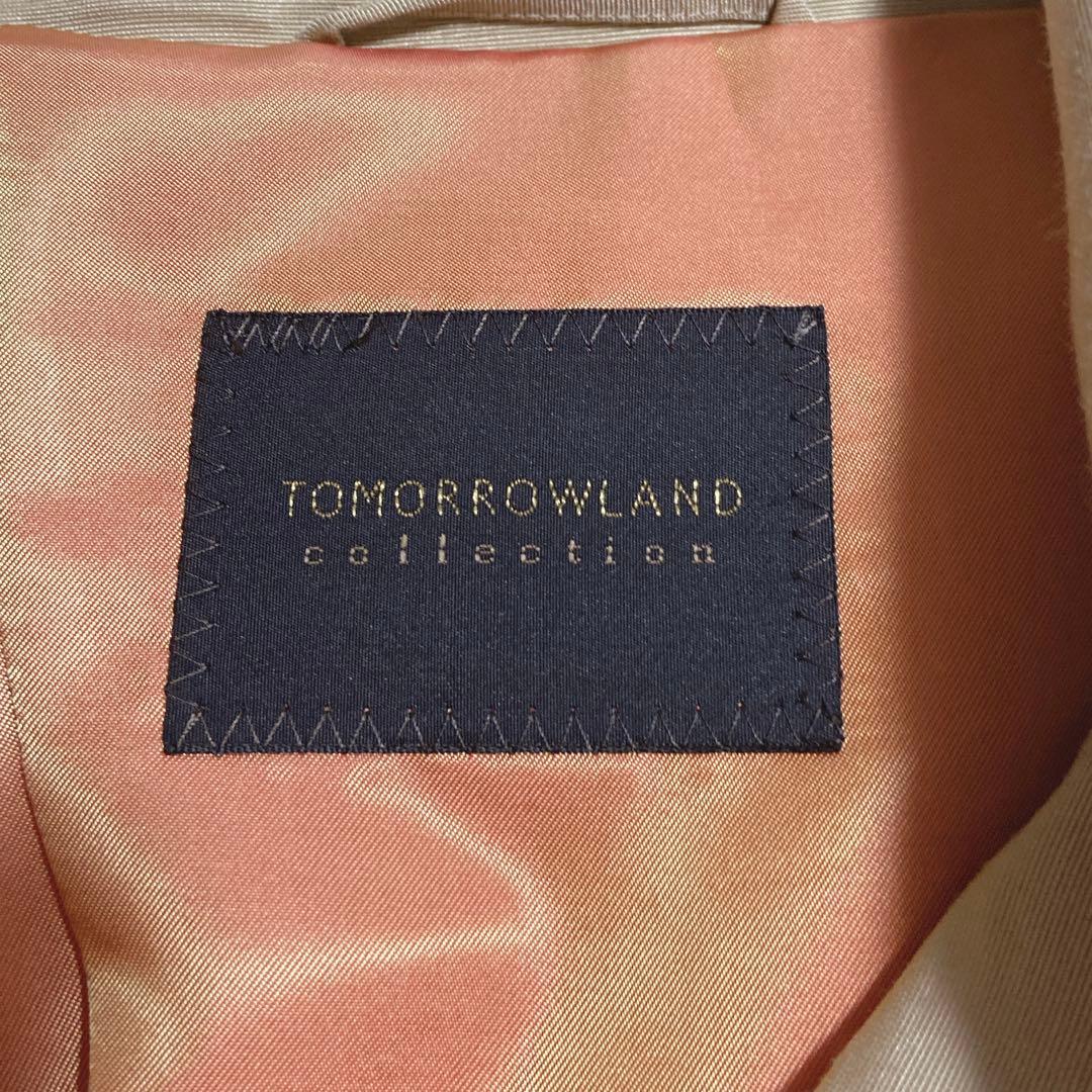 トゥモローランドコレクション　シルク混　　ステンカラーコート　ショート丈　38