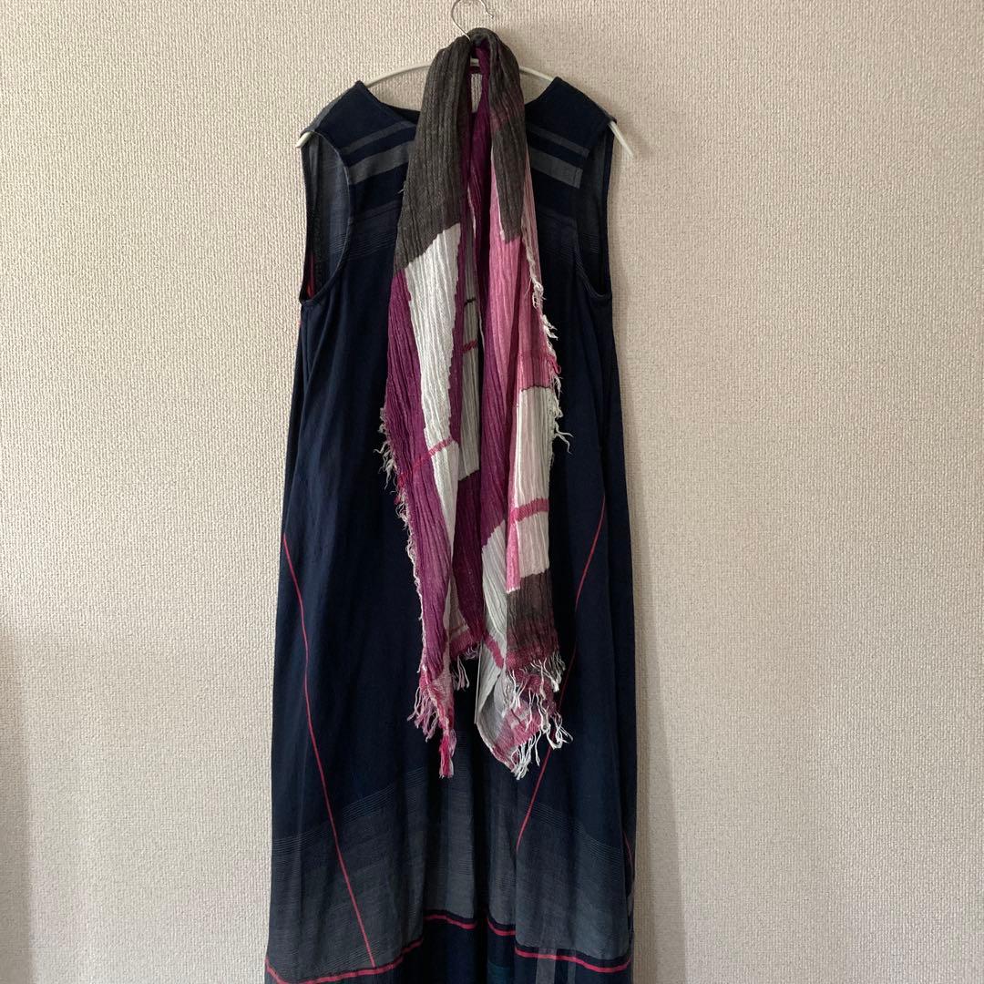 [新品タグ付き] tamaki niime・print shawl ミドル