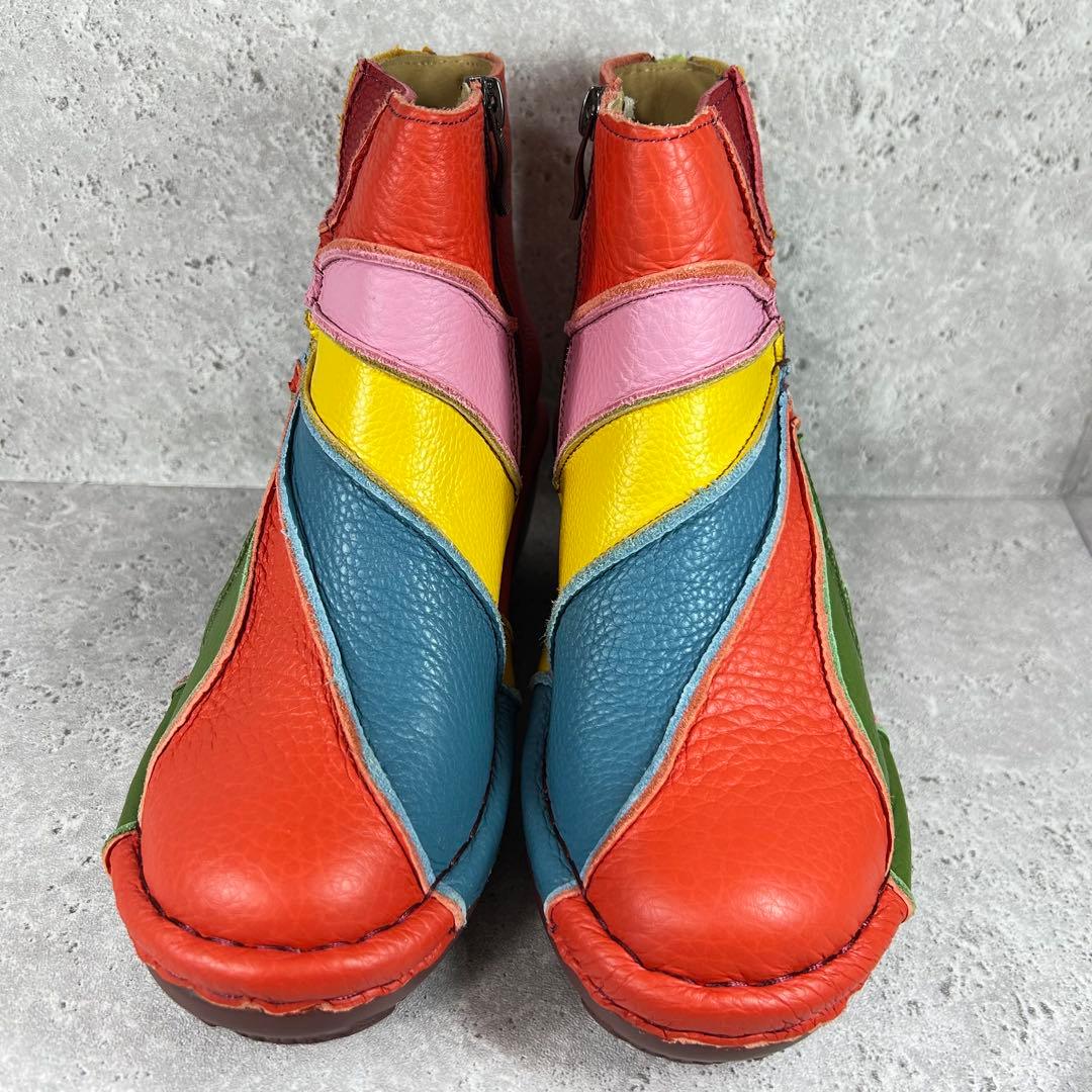【箱付 新品】Estasion エスタシオン ショートブーツ ジップ付き S