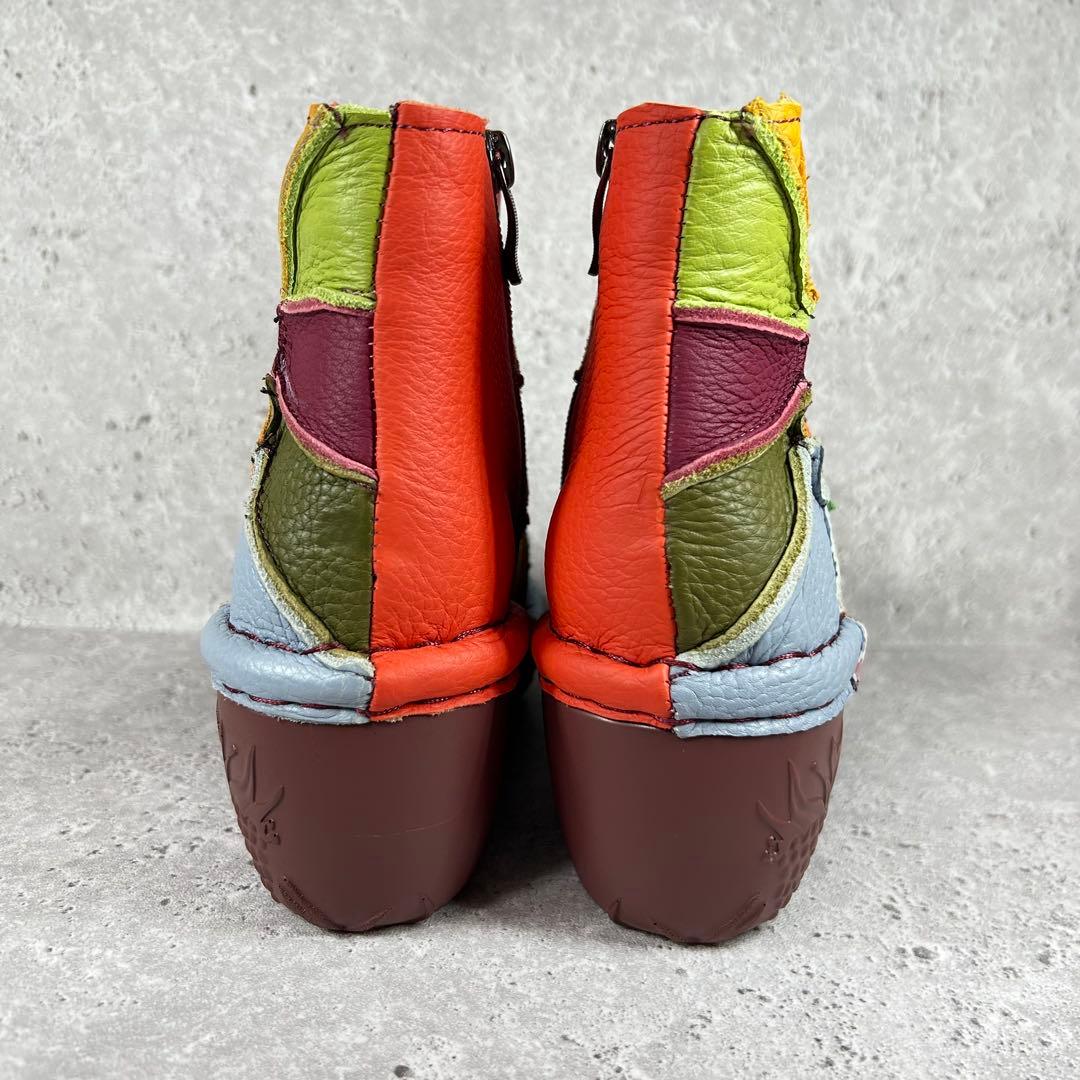 【箱付 新品】Estasion エスタシオン ショートブーツ ジップ付き S