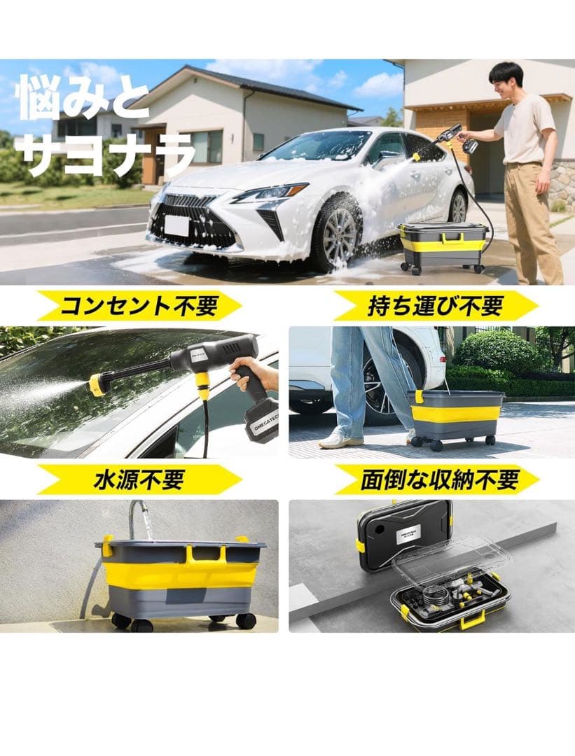 OMEGATECH 高圧洗浄機本体　掃除　簡単　外壁