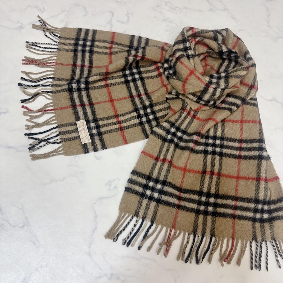 Burberry`s ピュアカシミヤ マフラー ノバチェック バーバリーズ