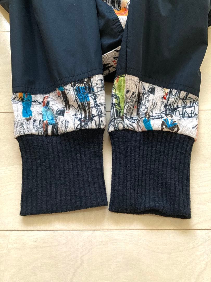 エイココンドウ フード ナイロン　ロングコート Aライン 異素材 42 黒