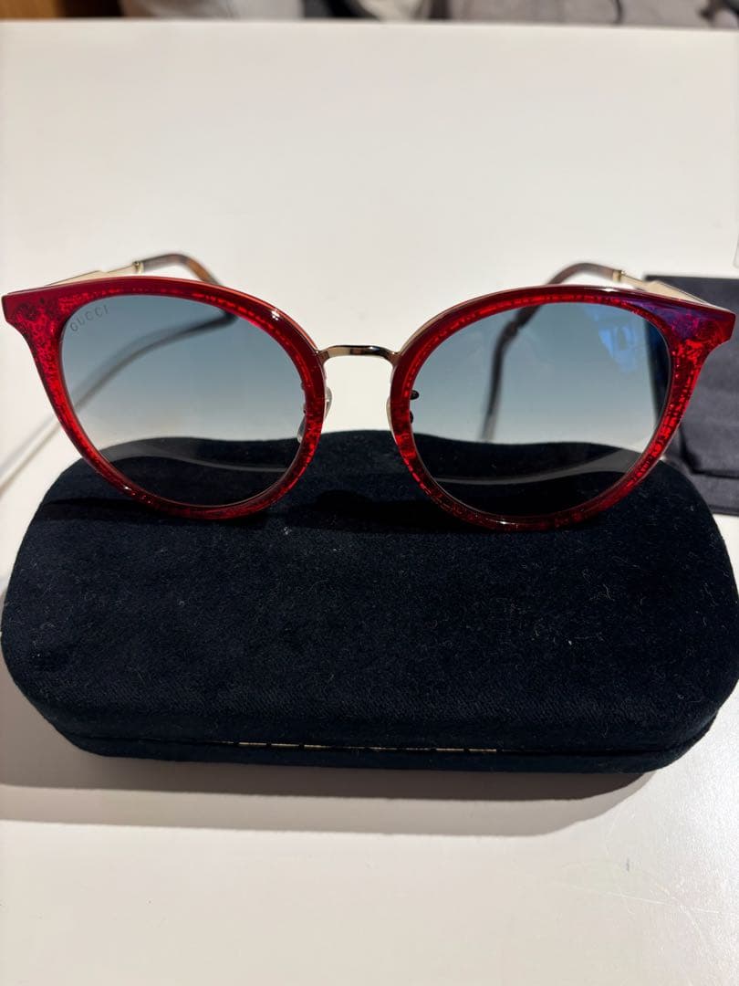 【新品未使用】GUCCI サングラス 0204SK レッド フレーム