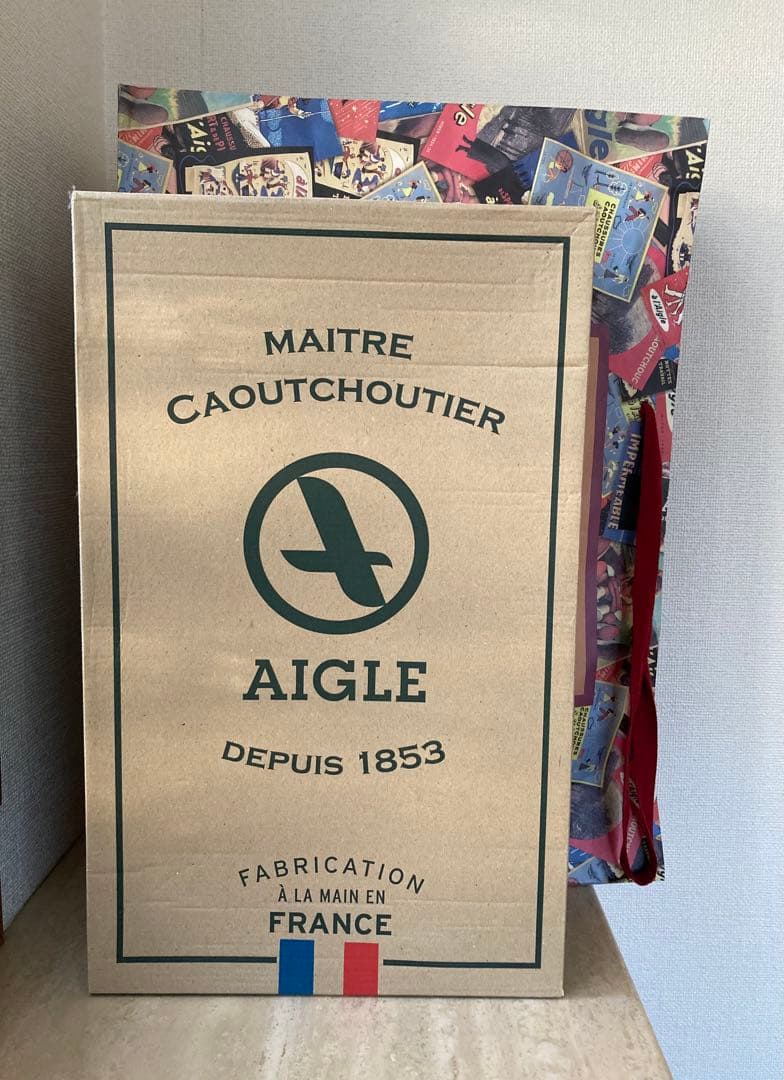 美品 AIGLE MACADAMES エーグル マカダム ロングレインブーツ