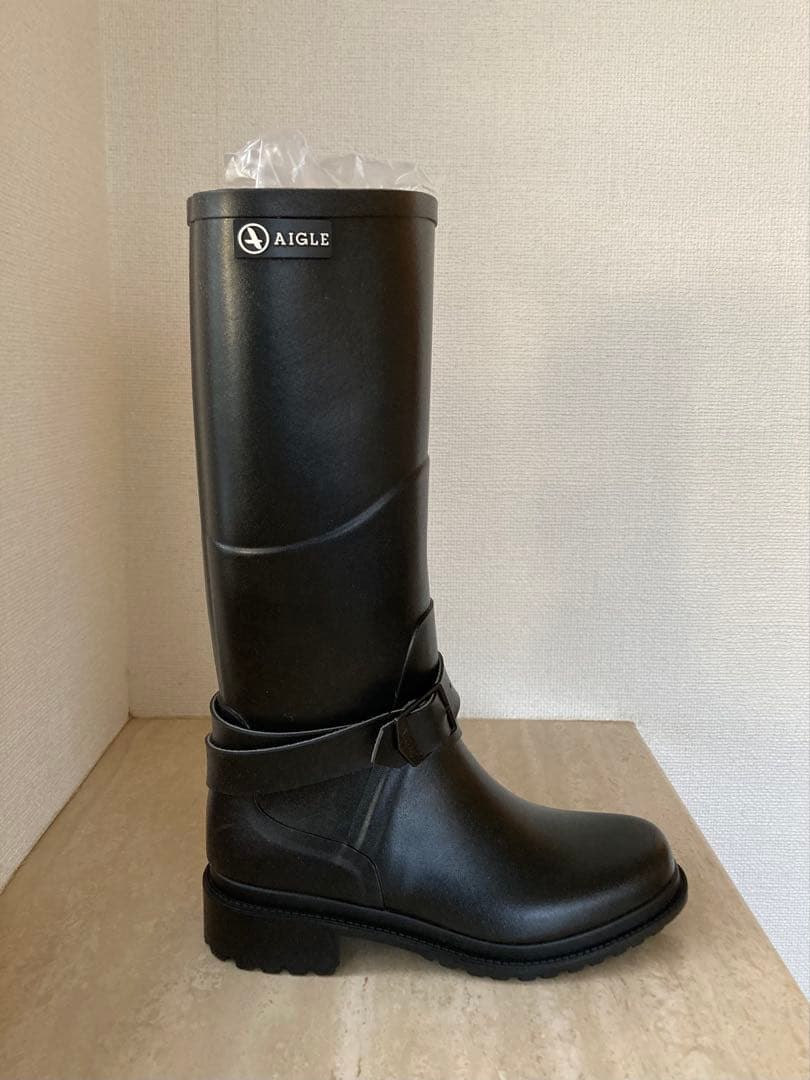 美品 AIGLE MACADAMES エーグル マカダム ロングレインブーツ
