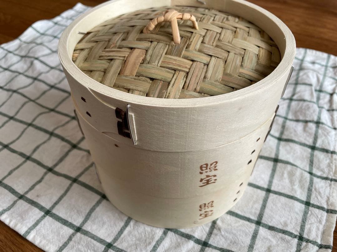 照宝　白木　せいろ　2段蒸し器　蓋付き