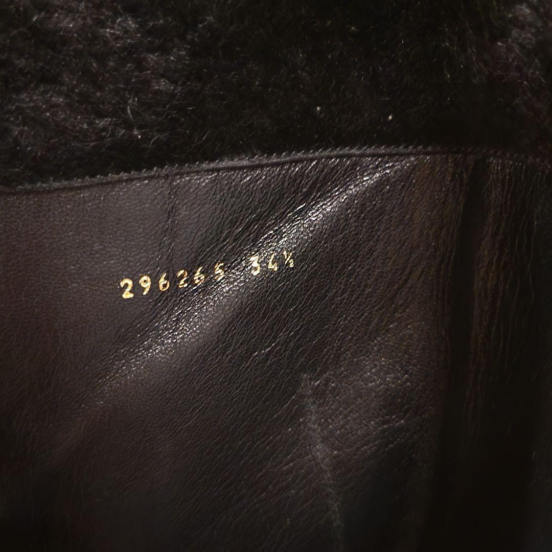GUCCI　ロゴ　ファー　ロングブーツ　美脚　厚底　パンプス　スエード　ドレス