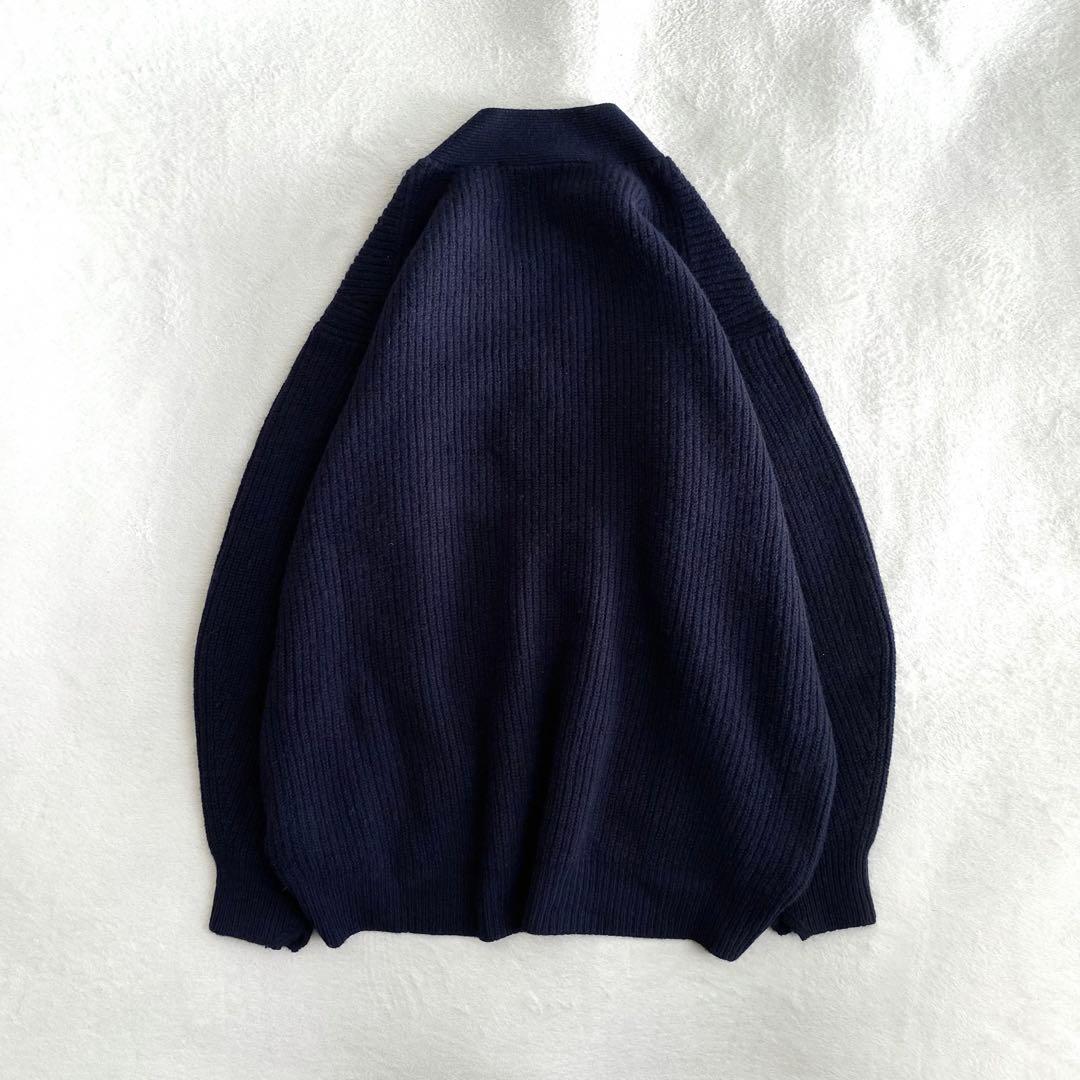 【美品✨】FRAMeWORK SUPER GEELONG片畦カーデ　ネイビー