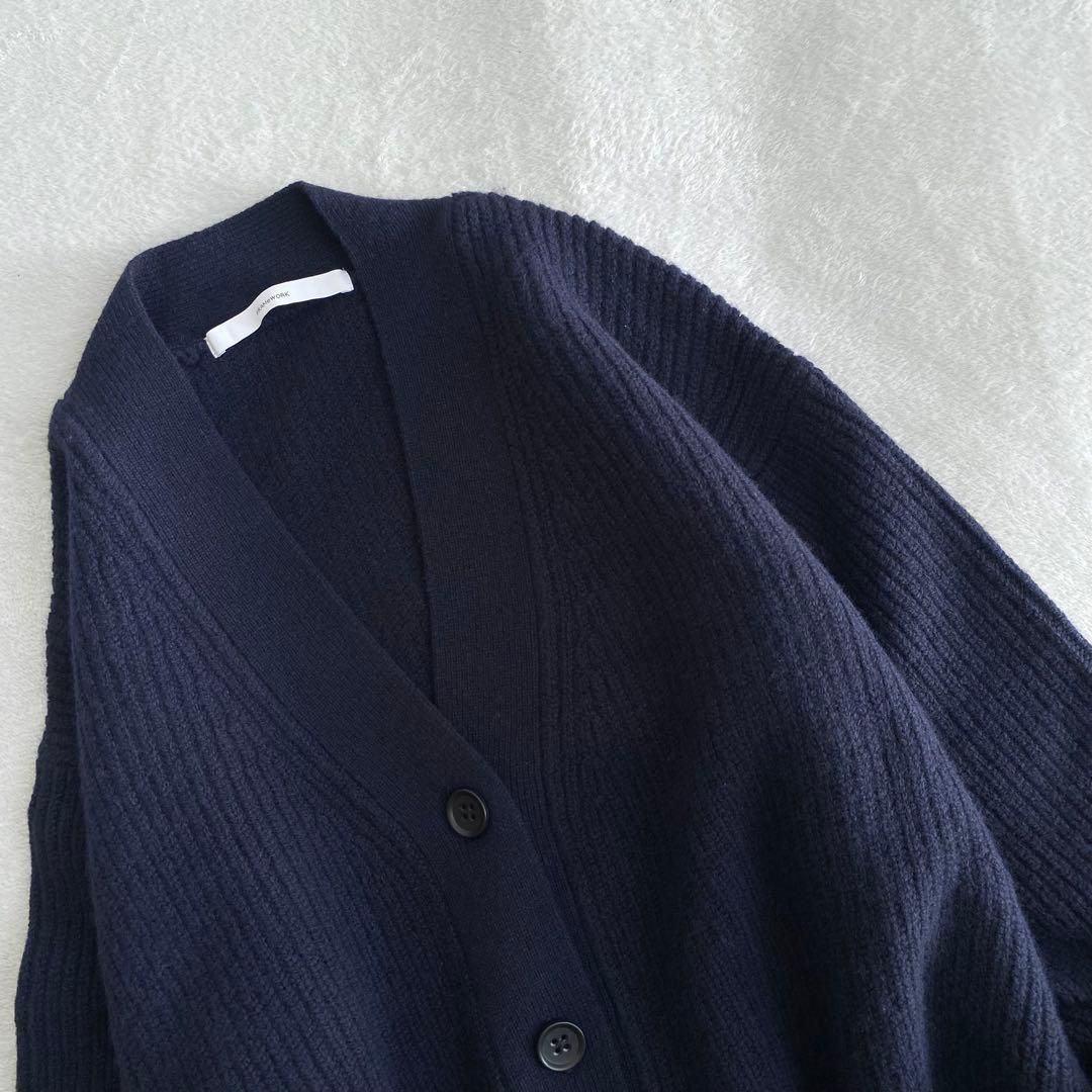 【美品✨】FRAMeWORK SUPER GEELONG片畦カーデ　ネイビー