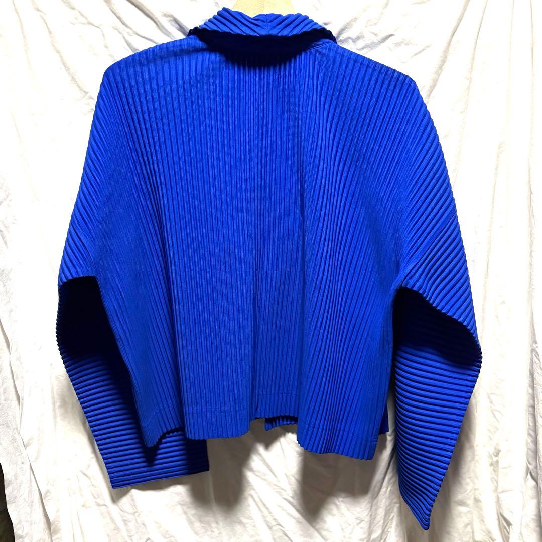 HOMME PLISSE ISSEY MIYAKE ショート丈ジャケット ブルー