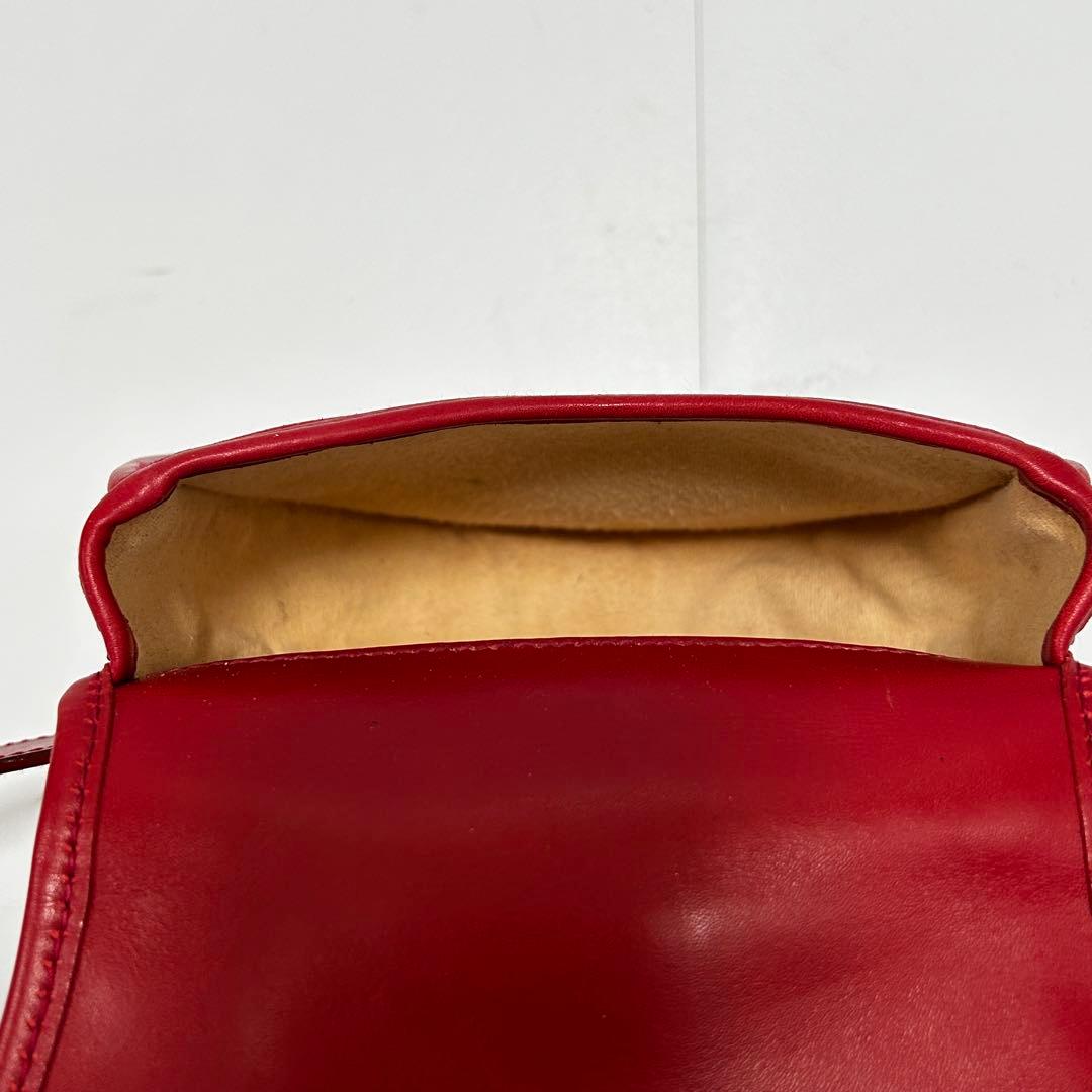◎美品◎GUCCI ホースビット スエード ボディバッグ 赤