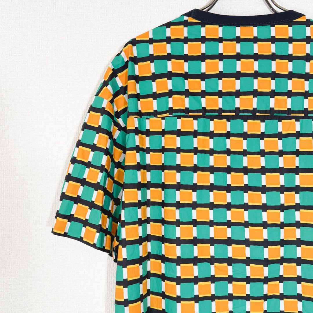 MARNI マルニ　半袖　カットソー　切り替え　柄　メンズ