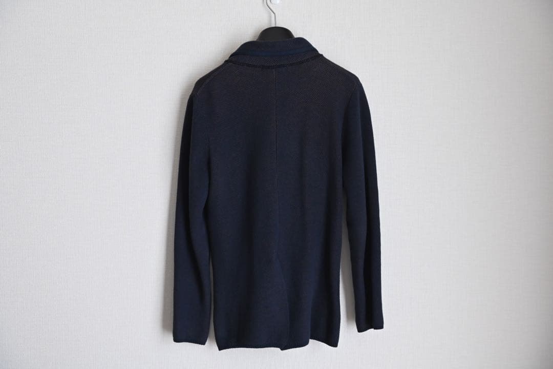 LARDINI ネイビー ニットジャケット　サイズXS M相当