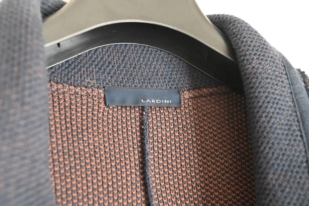 LARDINI ネイビー ニットジャケット　サイズXS M相当