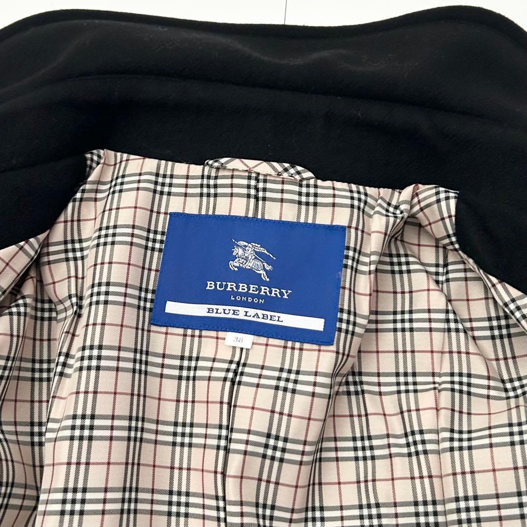 美品✨BURBERRY BLUELABEL ロングコート　ブラック　38