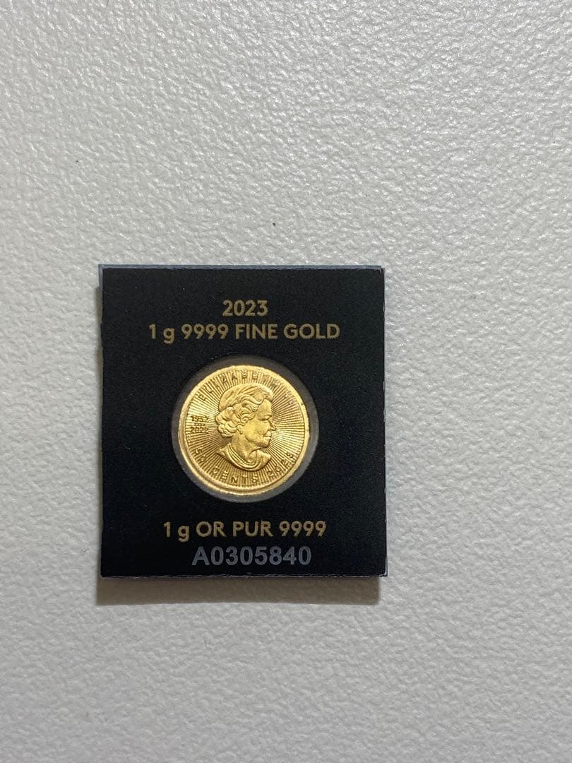 2023年 1g 9999純金 エリザベス2世
