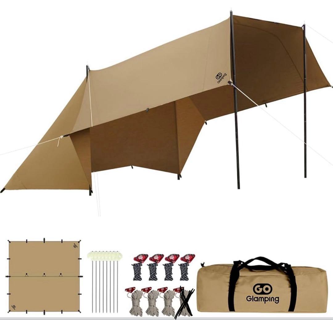 GOGlamping HENGEN+スクエアタープTC 4m × 4m ベージュ