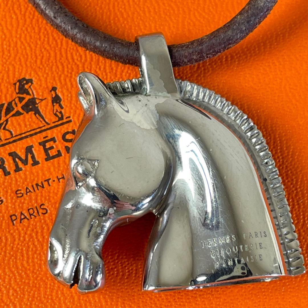 HERMES エルメス ネックレス シュバルホース チョーカー 馬 保存箱