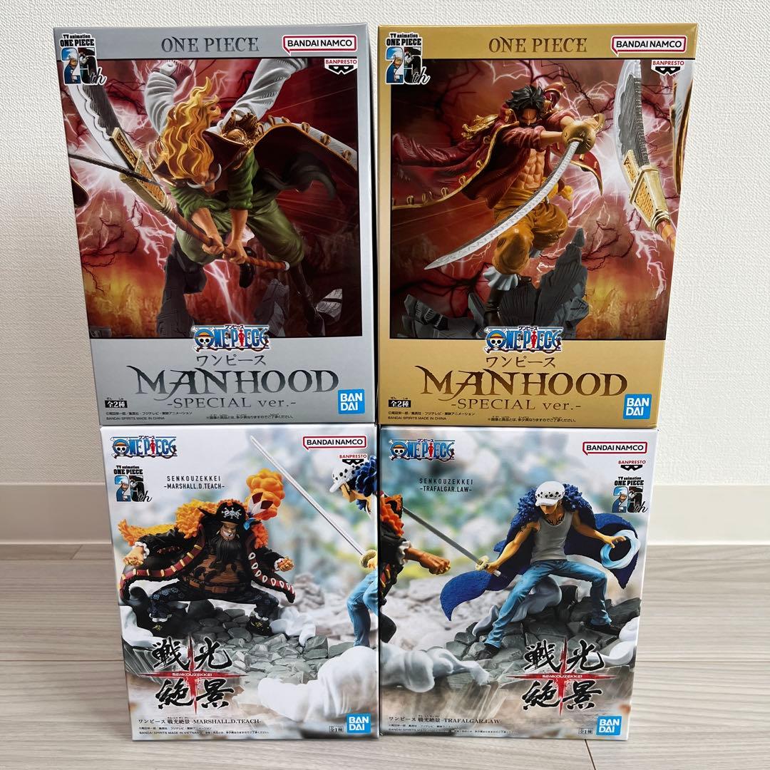 【新品、未開封】ワンピース 戦光絶景 MANHOOD フィギュア まとめ売り