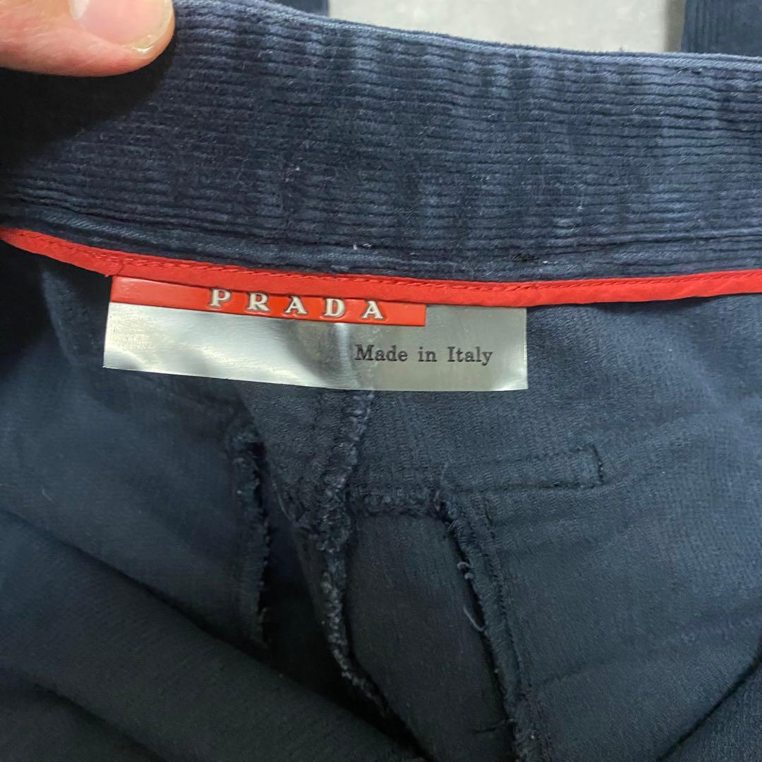 PRADA SPORTS プラダスポーツ　コーデュロイ　ネイビー