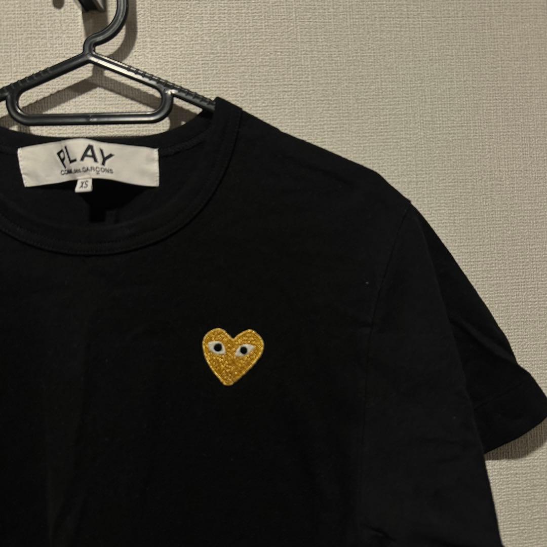 美品/PLAY COMME des GARÇONS ブラックTシャツ XS