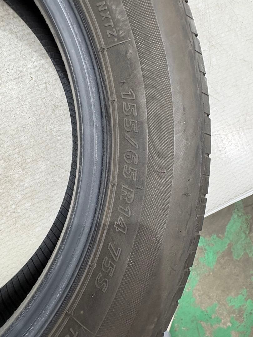 富山県☆155/65R14 ブリヂストンNEXTRY 4本 8分山