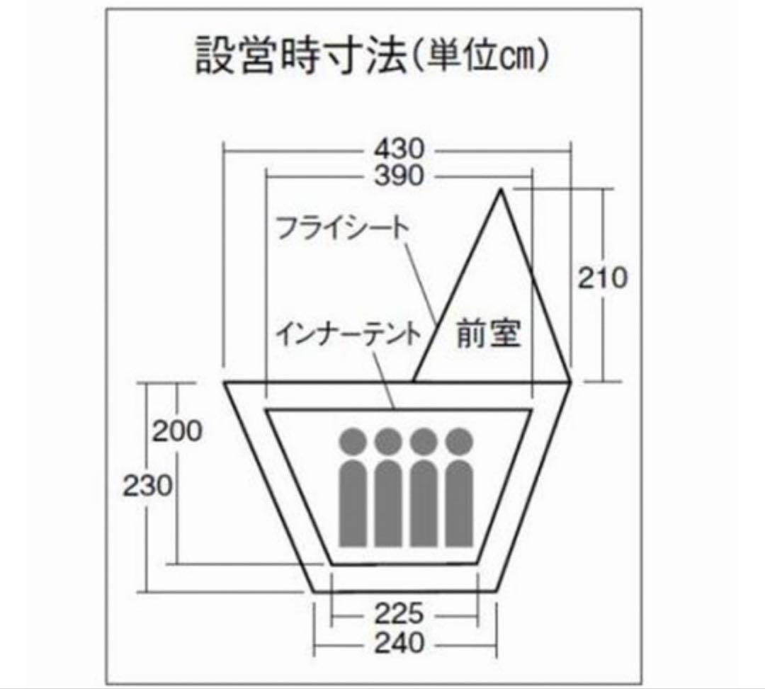UNIFLAME ユニフレーム REVOルーム4 プラス フロアマット付き