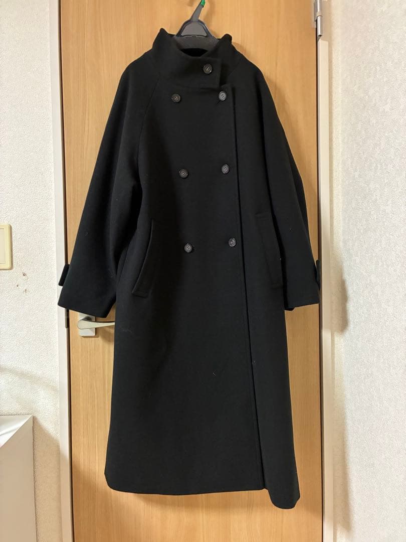 【シューラルーDRESKIP】きれいめウール調スタンドロングコートL卒業式