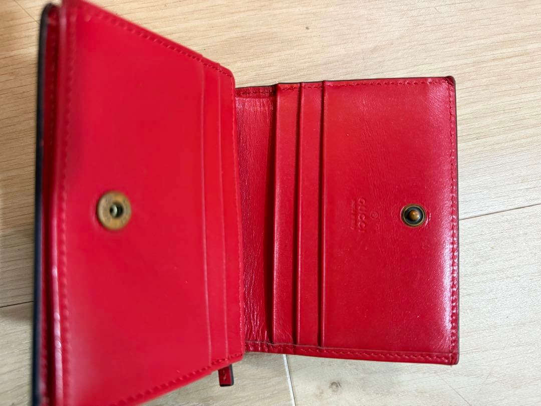 Gucci チェリー装飾 二つ折り財布