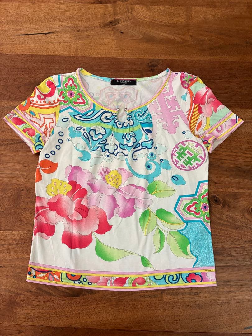 LEONARD 花柄 半袖Tシャツ 2枚セット