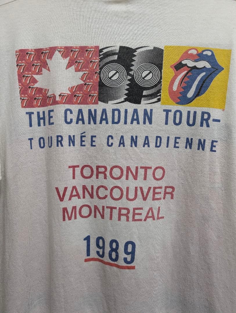希少☆80s ローリングストーンズ カナダツアー 1989 ヴィンテージTシャツ