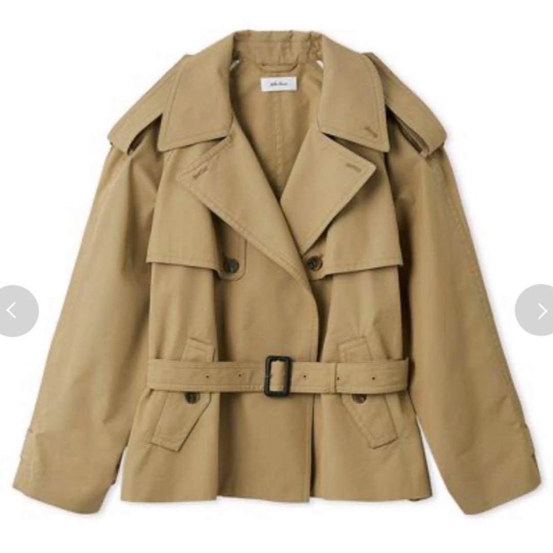 【新品未使用】ミラオーウェン♡26SS ショートトレンチコート キャメル 0