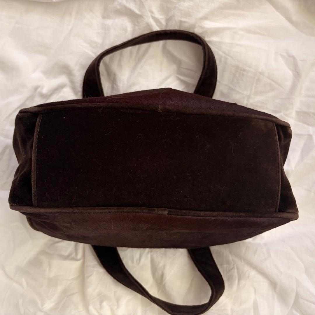 1997AW PRADA ハラコレザー　ハンドバッグ（ブラウン・付属品完備）
