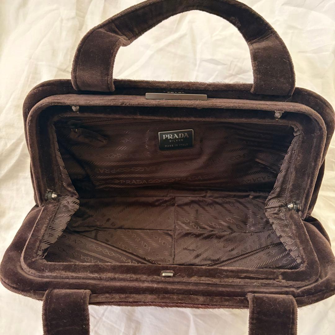 1997AW PRADA ハラコレザー　ハンドバッグ（ブラウン・付属品完備）