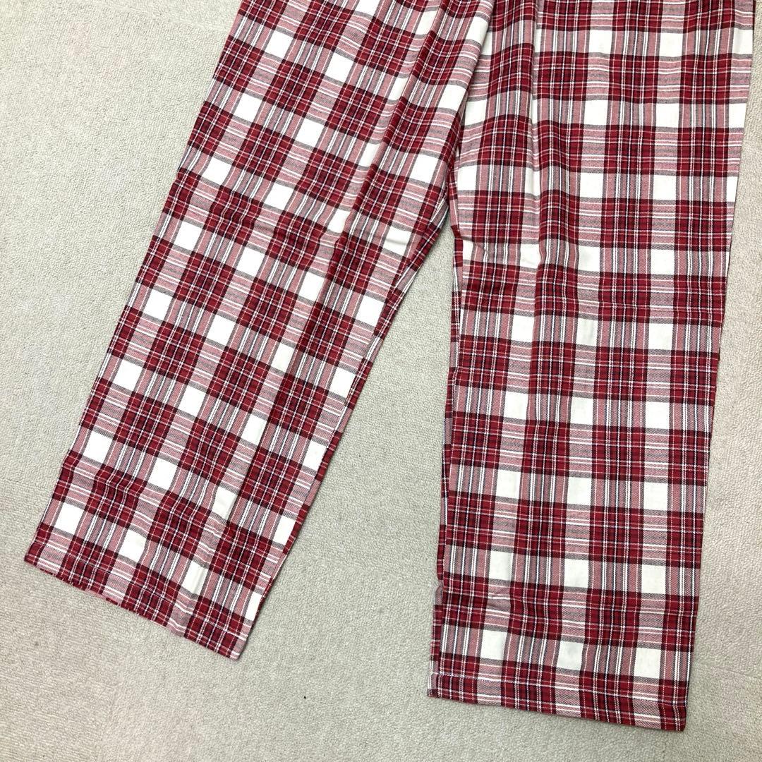 新品❤️ Champion ルームウェア　上下セット　チェック柄　レッド　LL