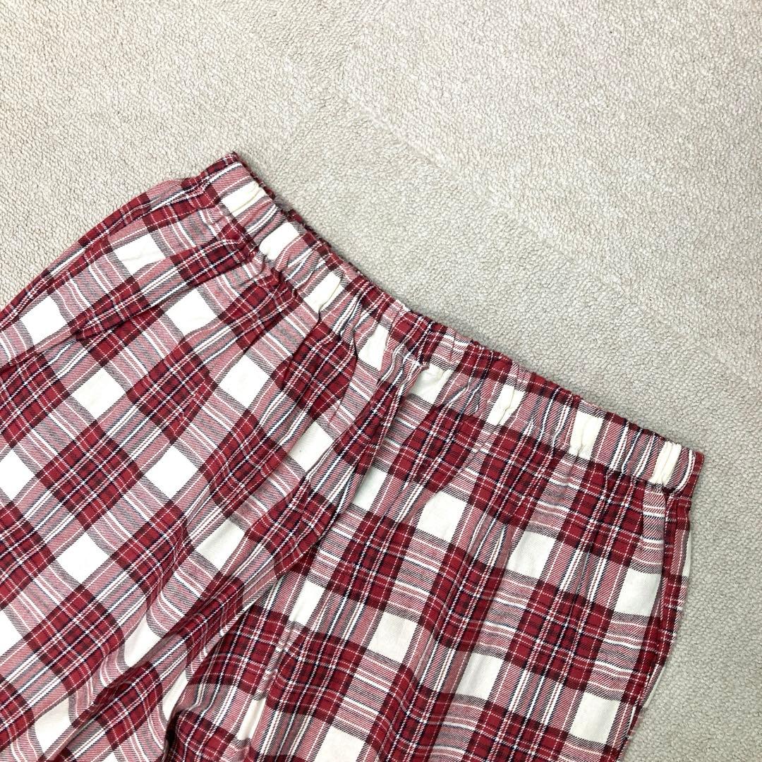 新品❤️ Champion ルームウェア　上下セット　チェック柄　レッド　LL