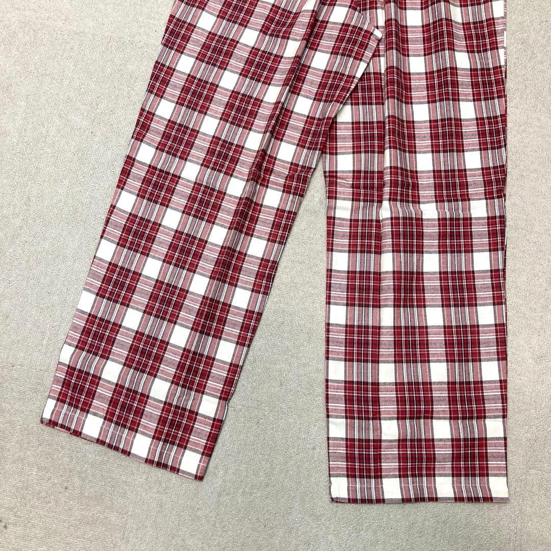 新品❤️ Champion ルームウェア　上下セット　チェック柄　レッド　LL