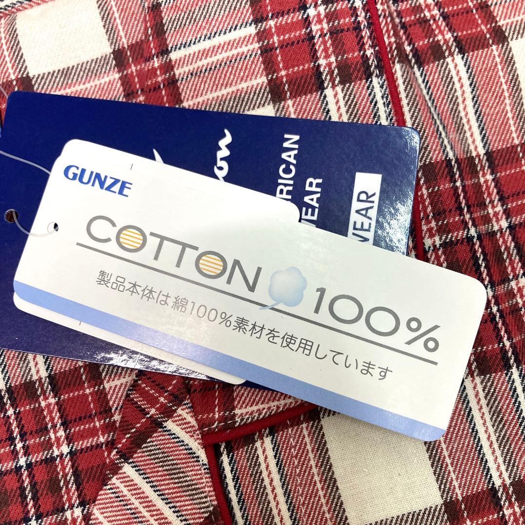 新品❤️ Champion ルームウェア　上下セット　チェック柄　レッド　LL