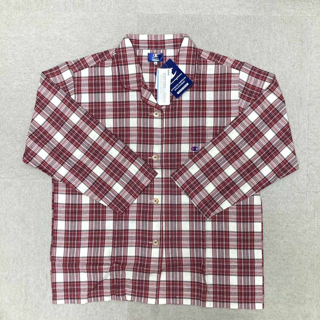 新品❤️ Champion ルームウェア　上下セット　チェック柄　レッド　LL