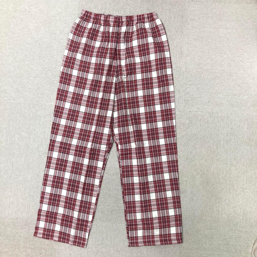 新品❤️ Champion ルームウェア　上下セット　チェック柄　レッド　LL