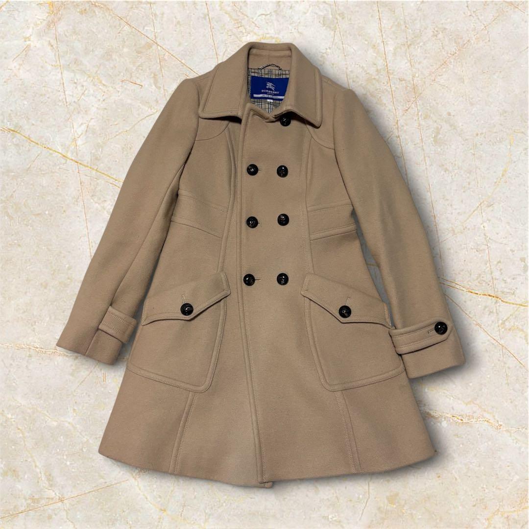 BURBERRY LONDON BLUE LAVEL ノバチェックコート 40