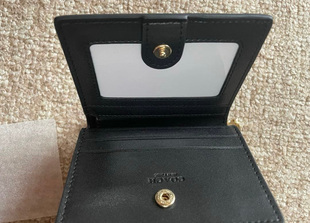 【未使用】COACH ブラック 二つ折り財布